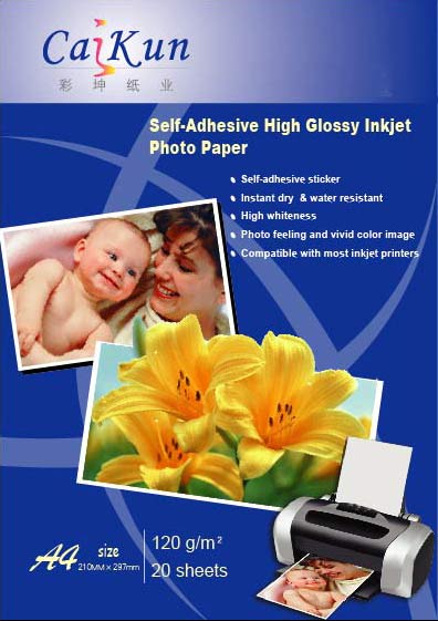  120g Self-Adhesive High Glossy Inkjet Photo Paper (120g auto-adhésives High Glossy Inkjet Photo Paper)