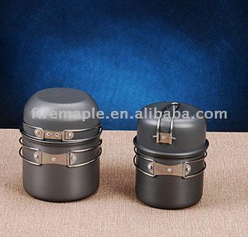  Aluminum Hard Anodized Camping Cookware