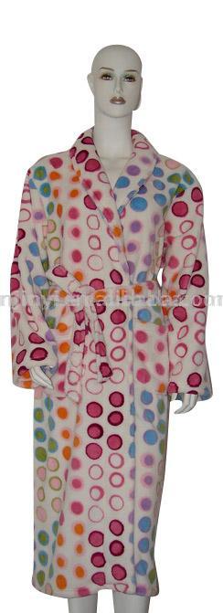  Printed Coral fleece Bathrobe ( Printed Coral fleece Bathrobe)