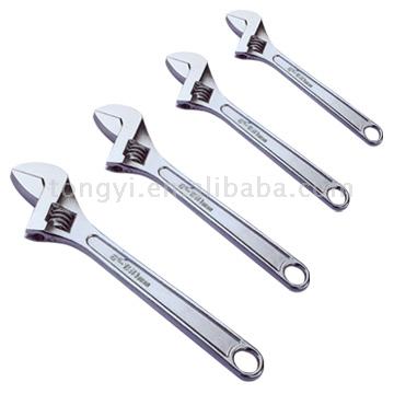  Chrome Finish Adjustable Wrench (Chrome Finish Adjustable Wrench)