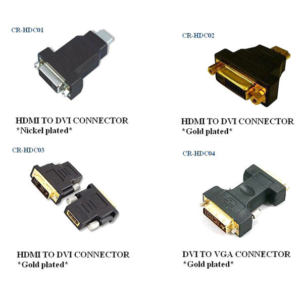  HDMI and DVI Adaptors (HDMI et DVI Adaptateurs)