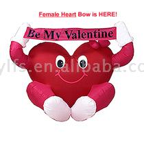  Air-Blown Inflatable Valentine Female Heart Decoration (Окисленный Надувная Валентина женскому сердцу украшение)