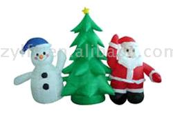  Inflatable Santa Claus with Snowman And Xmas Tree ( Inflatable Santa Claus with Snowman And Xmas Tree)