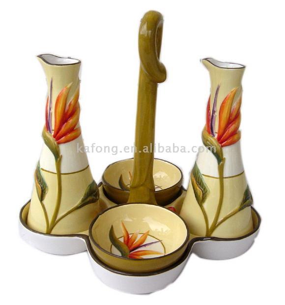  Oil and Sauce Set (Flower Series) (Öl-und Sauce Set (Flower Series))