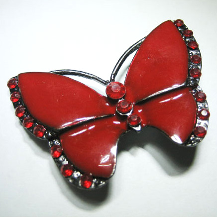  Red Butterfly Brooch