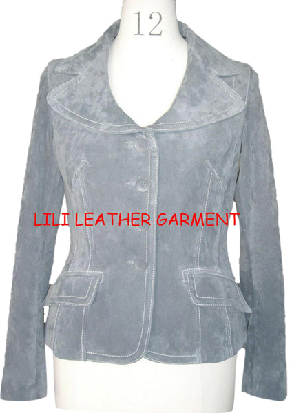  Ladies` Pig Suede Jacket (Дамы хрюшка замшевую куртку)