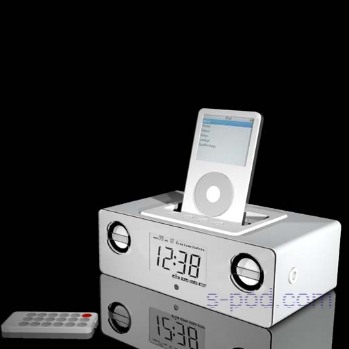  iPod Multimedia Super Speaker with Alarm, Clock , Calendar and Radio (iPod Multimedia Super Prsident avec alarme, horloge, calendrier et Radio)