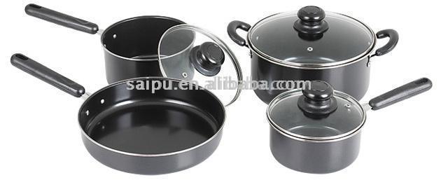  7pc Nonstick Cookware Set (7pc Nonstick посуда Установить)