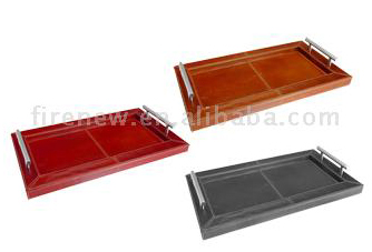  Leather Covered Tray (Recouverte de cuir Bac)