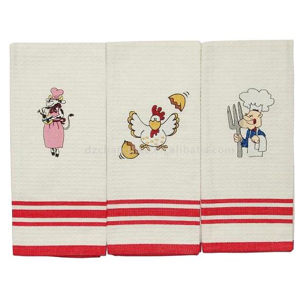  Embroidered Kitchen Towel (Cuisine Serviette Brodée)