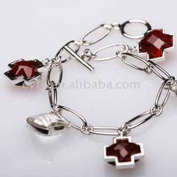  Silver Bracelet with CZ Stone (Silber Armband mit CZ Stein)