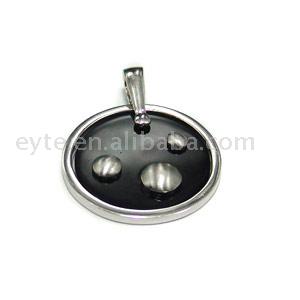  Silver Pendant with Onyx (Pendentif en argent avec Onyx)