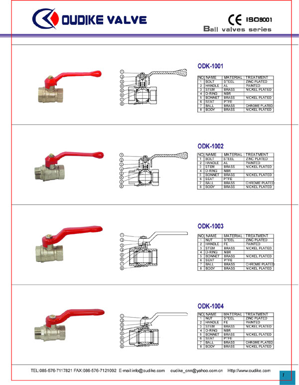  Brass Ball Valve (Латунные шаровые краны)