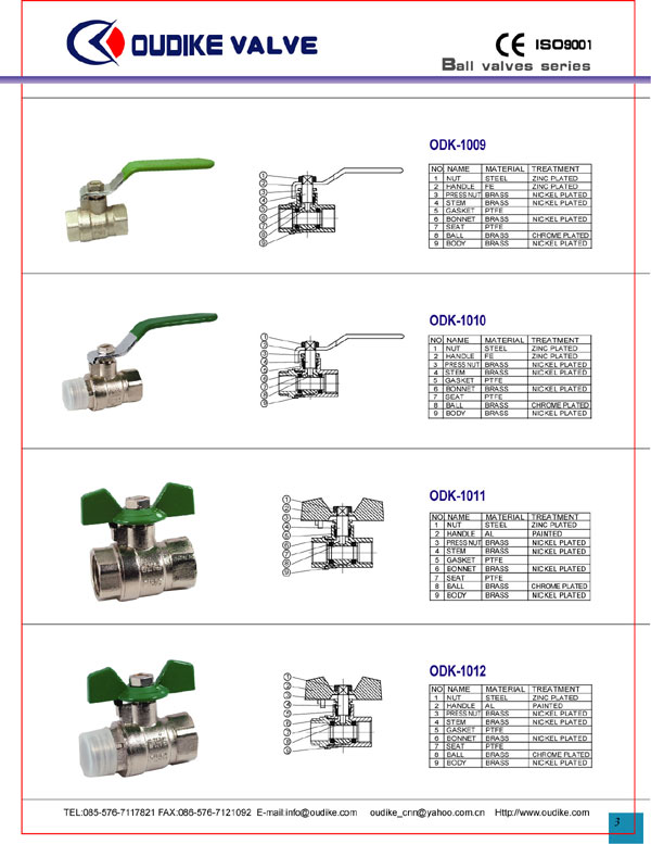  Brass Ball Valve (Латунные шаровые краны)