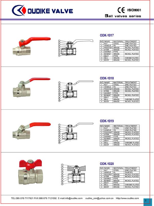  Brass Ball Valve (Латунные шаровые краны)