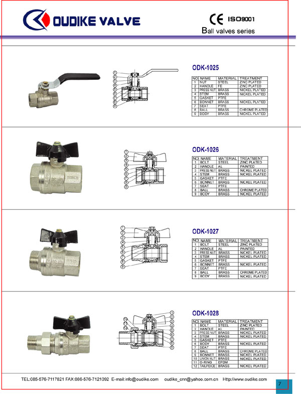  Brass Ball Valve (Латунные шаровые краны)