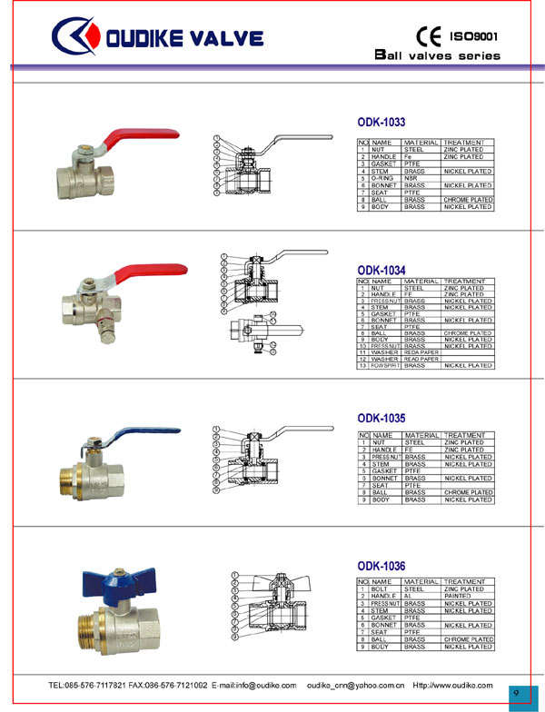  Brass Ball Valve (Латунные шаровые краны)