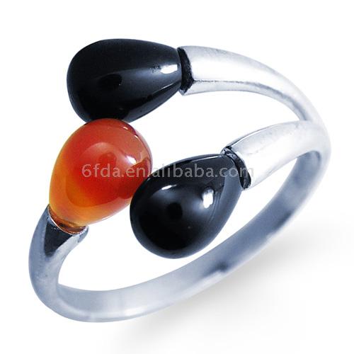  925 Sterling Silver Agate Ring (925 Серебрянные Агаты кольцо)