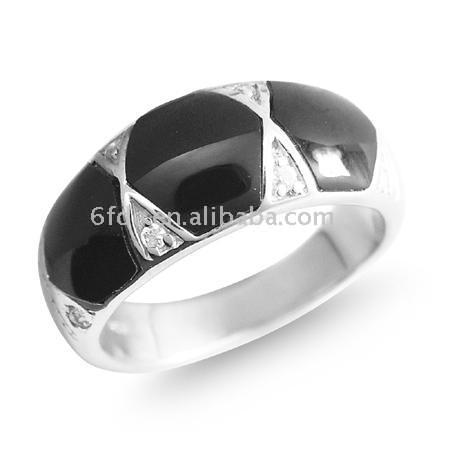  925 Sterling Silver Agate Ring (925 Серебрянные Агаты кольцо)
