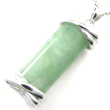  925 Sterling Silver Jade Pendant (Argent 925 Pendentif de jade)