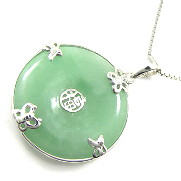 925 Sterling Silber Anhänger Jade (925 Sterling Silber Anhänger Jade)