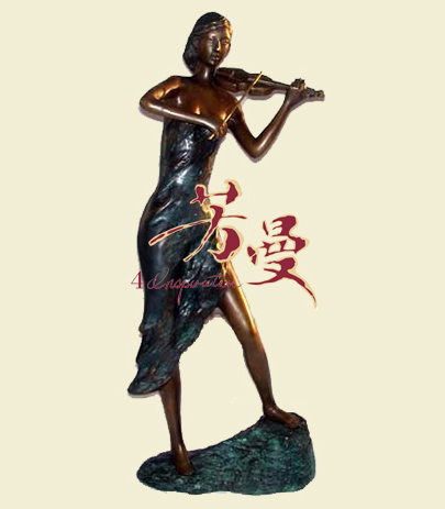  Cast Bronze Violin (Литой бронзы Скрипка)