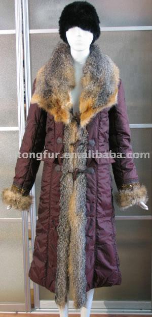  Padded Coat with Fox Fur Trimming (Style no.:PAD-139)