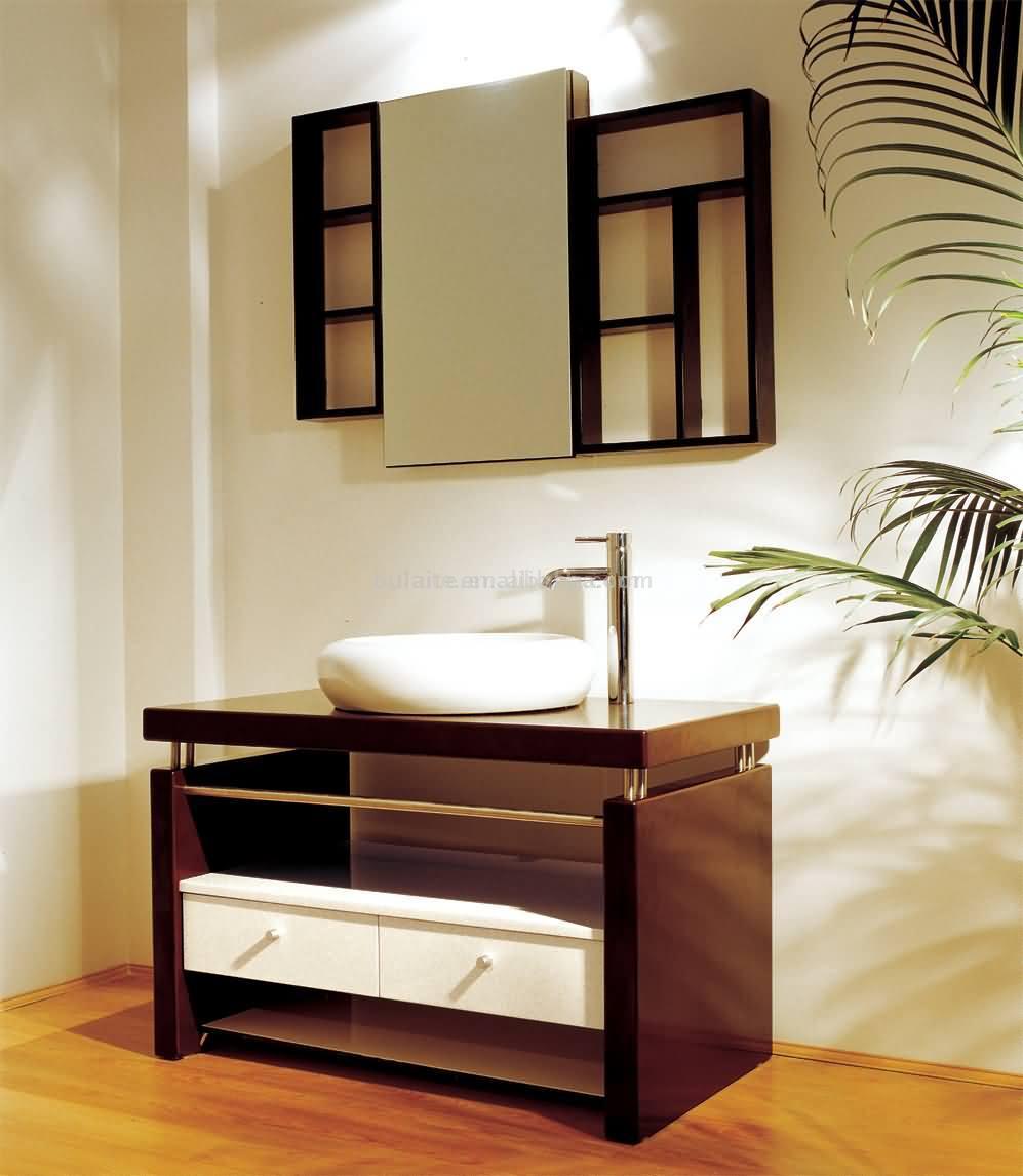  Bathroom Cabinet with Round Art Ceramic Basin (Salle de bains avec cabinet Round Ceramic Art bassin)