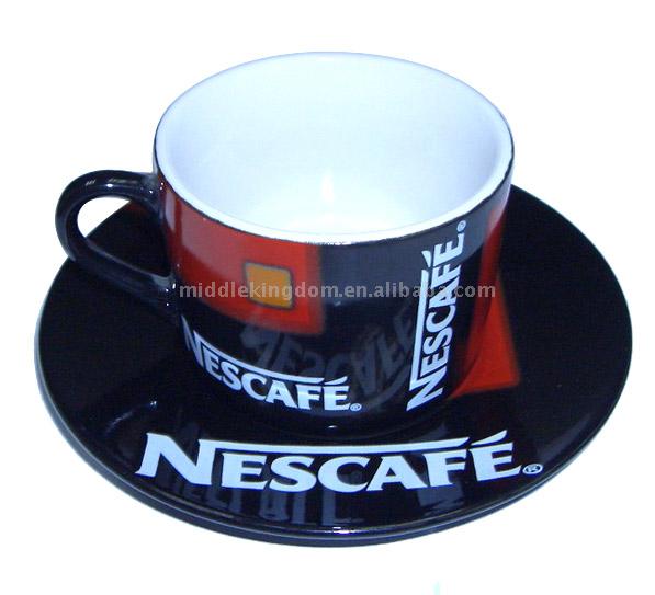  Espresso Nescafe Cup & Saucer Set (Эспрессо Nescafe Кубок Блюдце & Установить)