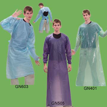  CPE Gown, PVC Gown, LDPE Gown (CPE Gown, PVC Gown, LDPE Gown)