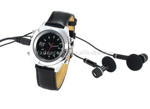  MP3 Watch with Leather Strap (MP3 Watch avec un bracelet de cuir)