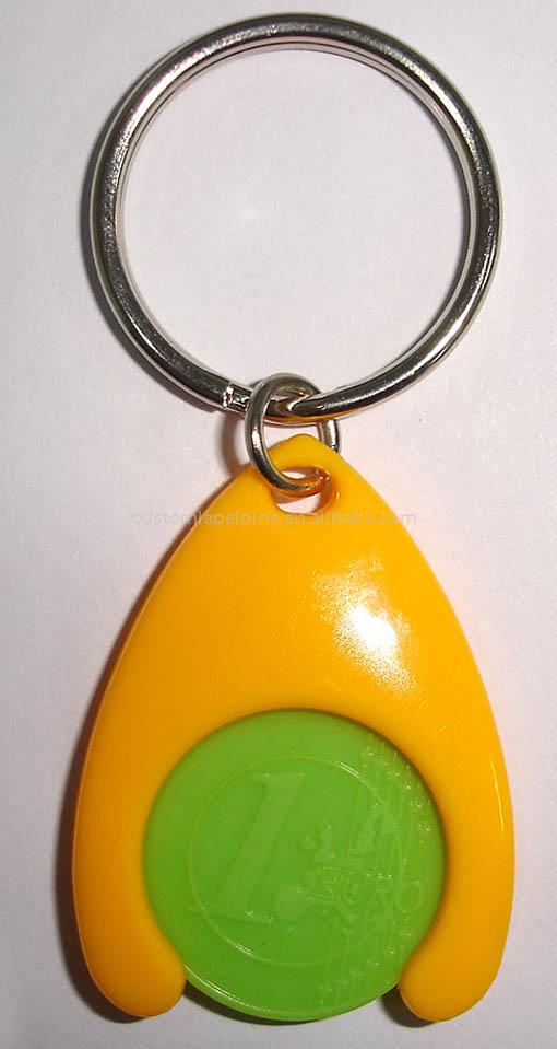  Plastic Coin Trolley Key Chain (Plastic Trolley Coin Key Chain)