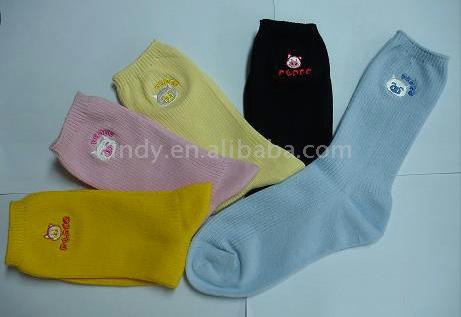  Girl`s Embroidered Socks ( Girl`s Embroidered Socks)