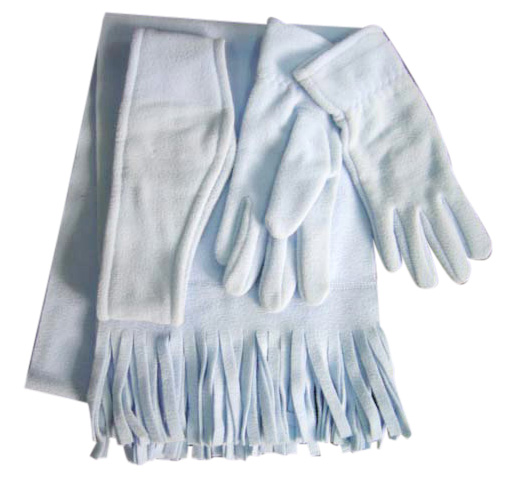  Hair Band, Gloves And Scarf Fleece Set For Lady ( Hair Band, Gloves And Scarf Fleece Set For Lady)