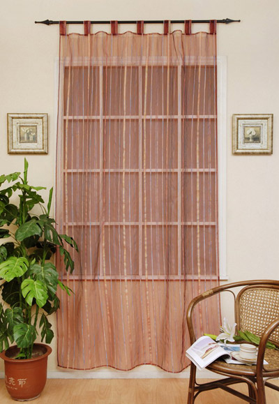  Organza Curtain with Chenille Stripe (Organza Rideau avec Chenille Stripe)