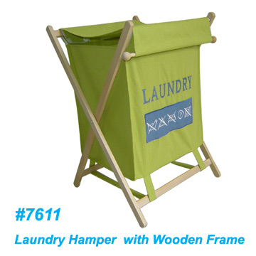  Wooden Frame Laundry Hamper (Cadre en bois Panier à linge)