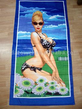  Reactive Printed Beach Towels-Velor ( Reactive Printed Beach Towels-Velor)