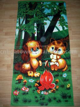  Beach Towels-Velour & Reactive Printed (Serviettes de plage-Velour & Reactive Imprimé)