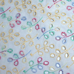  Allover Bore Embroidery Cotton Fabric (Allover Диаметр Вышивка хлопчатобумажная ткань)