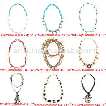  Blue-White, Red-White and Black-White Necklace Series (Bleu-Blanc, Rouge-Blanc et Noir-Blanc Collier Series)