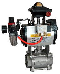  Ball Valve with Pneumatic Actuators ( Ball Valve with Pneumatic Actuators)