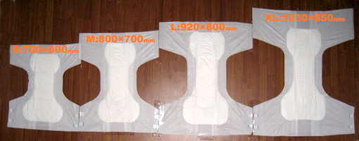  Four-Size Adult Diaper (Vier-Size Diaper)