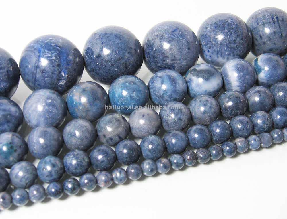  Blue Coral Bead