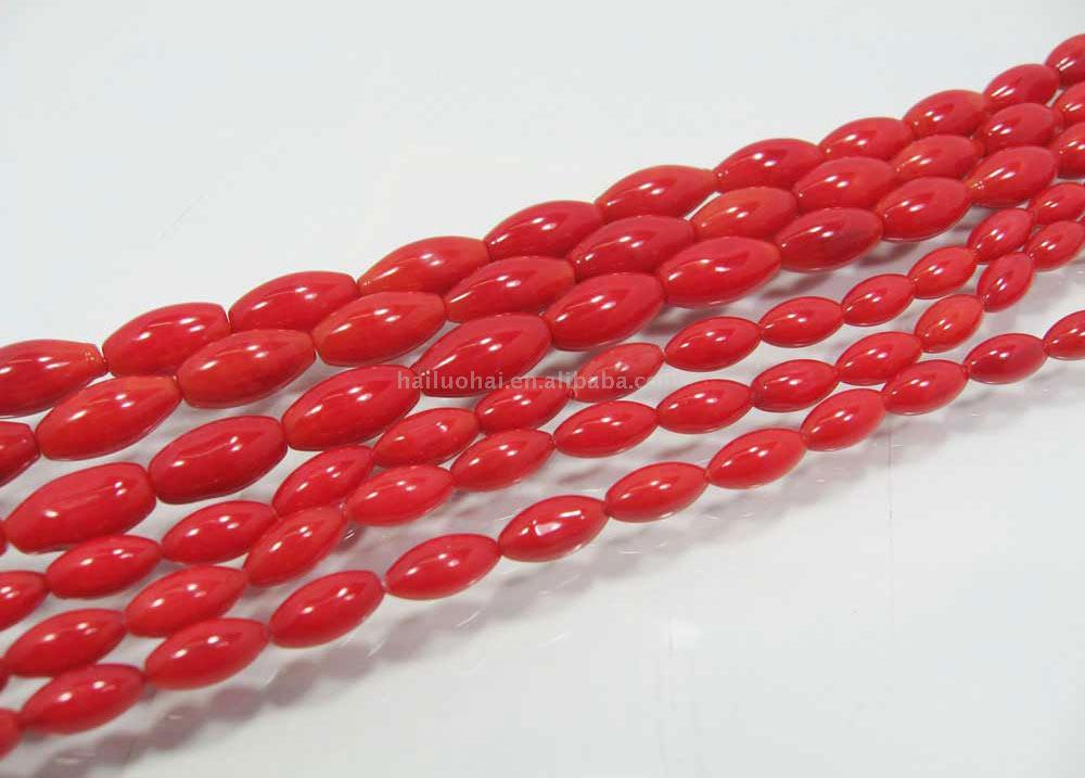  Bamboo Coral Rice Beads (Corail Rice Perles)