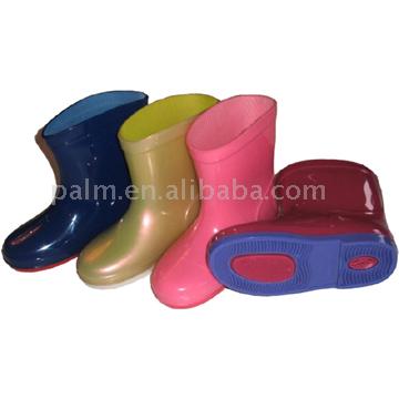  2 Colours Children`s Membrane PVC Rain Boots (2 Colours Children`s Rain membrane PVC Bottes)