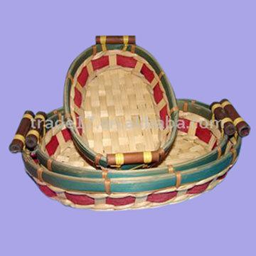  Bamboo Basket with Handle (Бамбуковые корзины с ручкой)