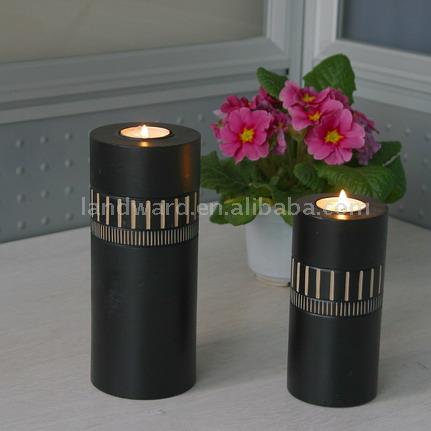  Wooden Candle Holder With Carved Decoration (Деревянный свеча Держатель с резьбой по дереву)