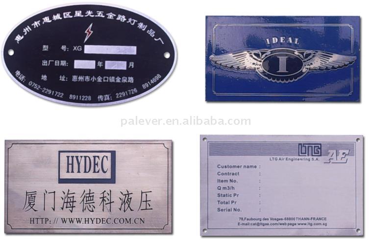  Equipment Sign / Nameplate of Equipment ( Equipment Sign / Nameplate of Equipment)