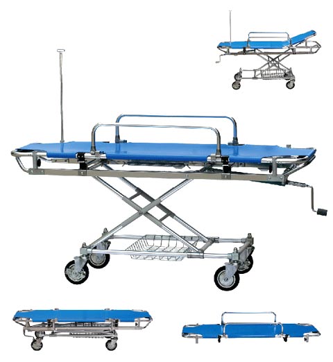  Alloyed-Aluminum Trolley Stretcher (Allié-Aluminium Chariot brancard)