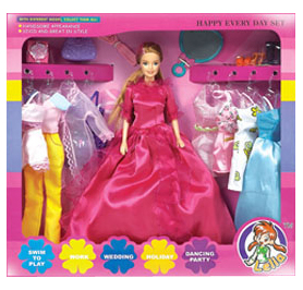  H53-174 Toy Pretty Girl with Dresses & Accessories ( H53-174 Toy Pretty Girl with Dresses & Accessories)